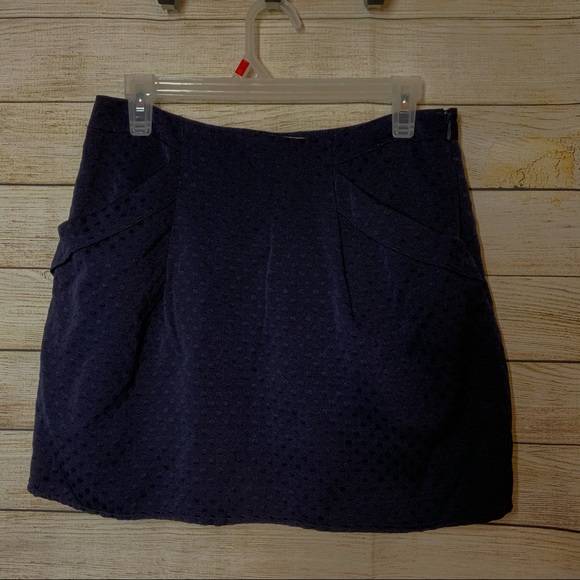 F21 Navy Skirt with Pockets - Picture 2 of 6